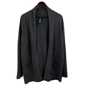 Max Edition Grey Open Front Cardigan Size Large